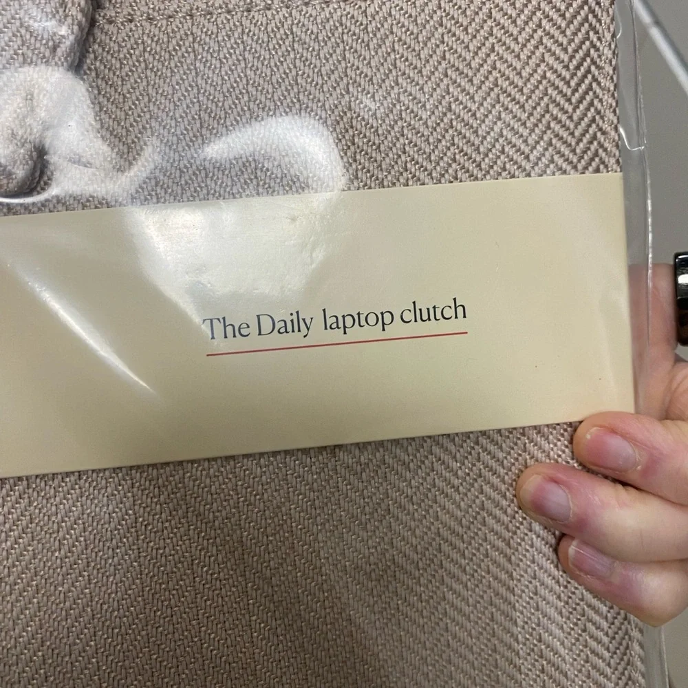 Lindsay Albanese Limited Edition Daily Laptop Clutch In Herringbone